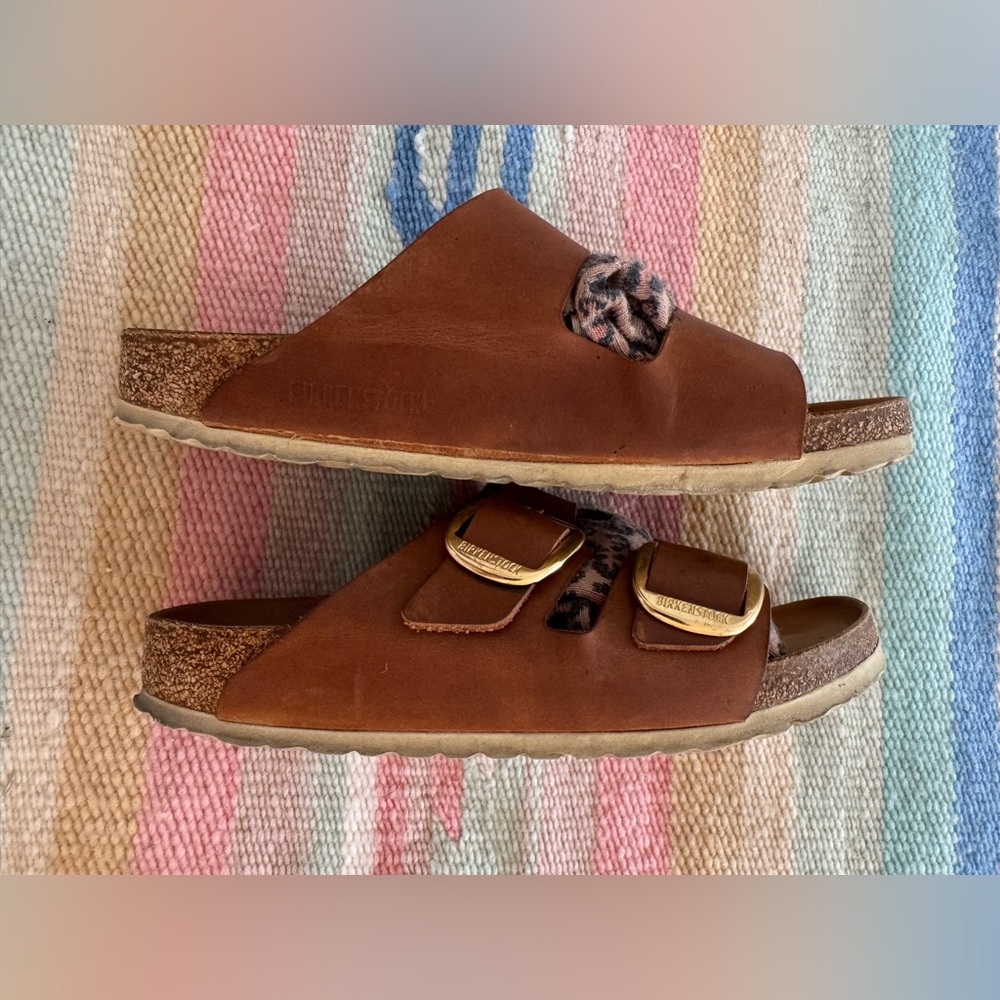 Birkenstock Big gold Buckle brown 40 9 - Picture 2 of 4